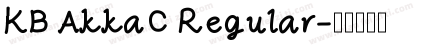 KB AkkaC Regular字体转换